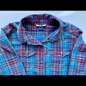 Soft cotton plaid shirt. Size S.